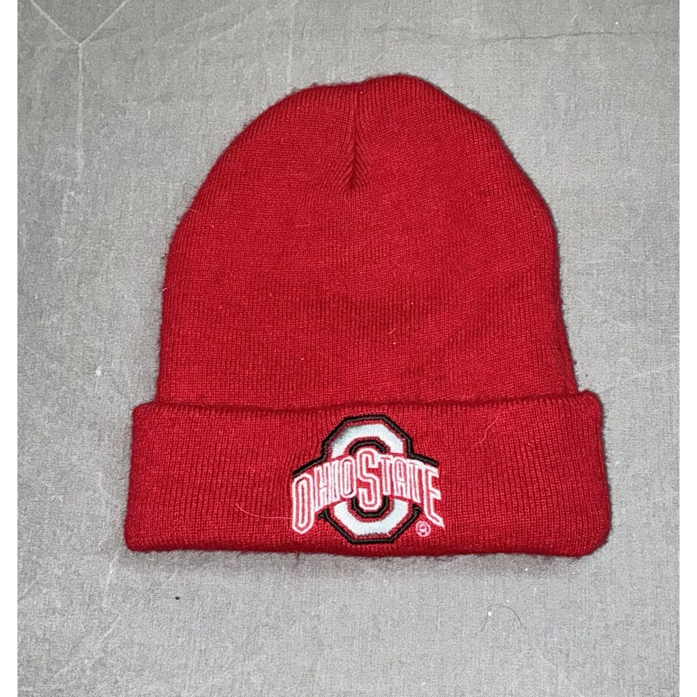 Ohio State OSU Buckeyes red Knit Winter Beanie Hat skull Cap Starter One Size